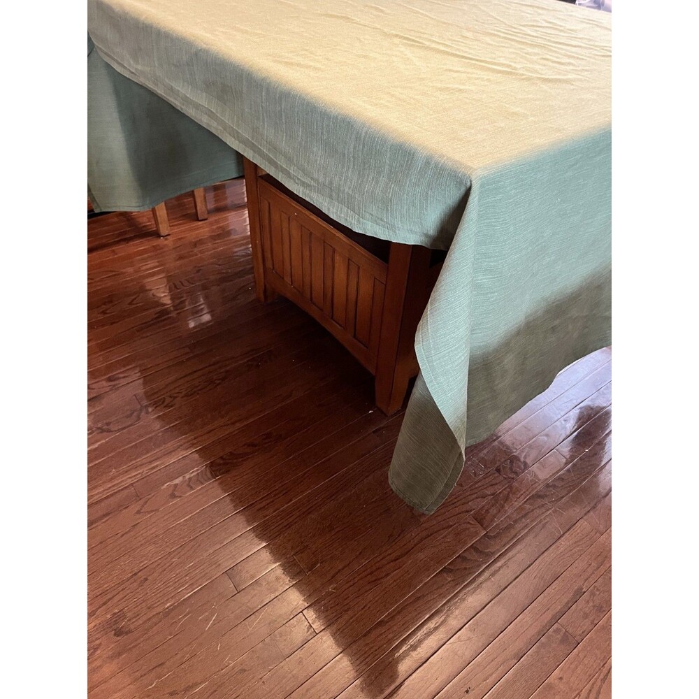 Home Fabric Tablecloth Green 56" x 104" Rectangular